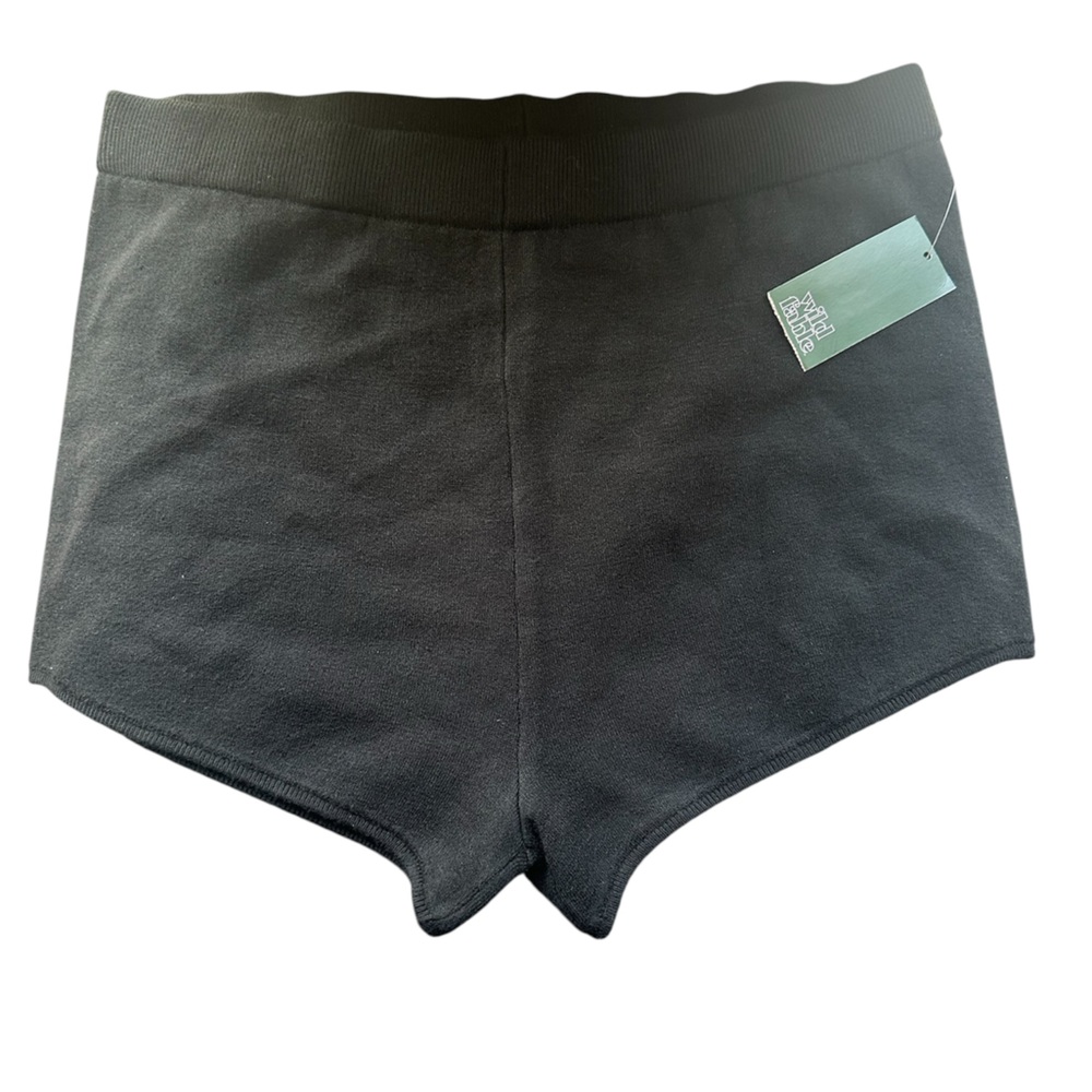 NWT Black Knit Shorts-Large